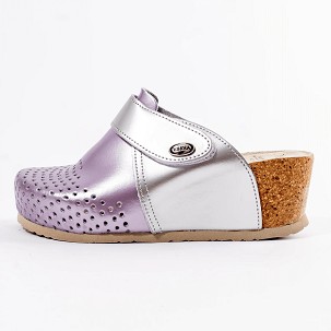 V-029 lila/srebrne klompa 39