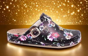 D-1290 crna cvetna klompa 36