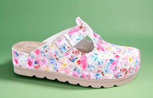 D-1416/1 bež cvetna klompa 39