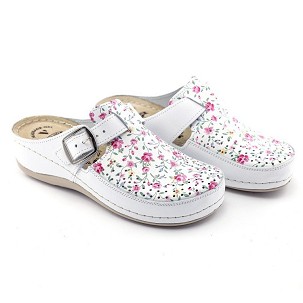 V-182 bela cvetna klompa 36