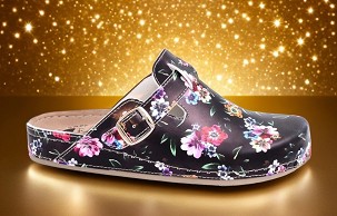 D-1290 crna cvetna klompa 40