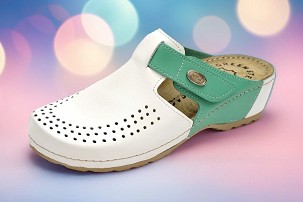 M-201 zelena/bela klompa 40