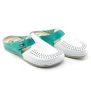 V-170 zelena/bela klompa 37