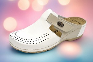 M-201 bež/bela klompa 40